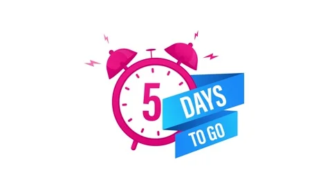 Animated countdown with ringing alarm clock isolated on white and green screen Stock Footage 319024278