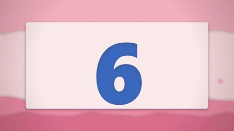 Animated Countdown Sequence with Pastel Colors Video stock 347897133