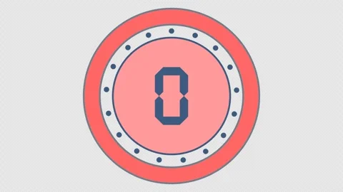 Animated countdown timer 10 second, circle motion and wipe on alpha background. Stock Footage 264815562