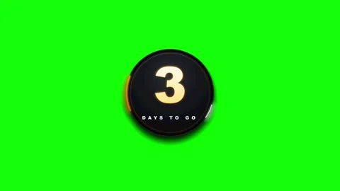 Animated countdown timer with 3 days left and glowing orange progress bar o.. 動画素材 336364927