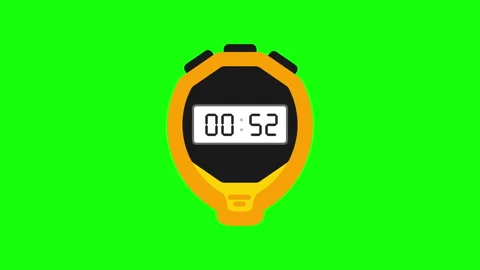 Animated countdown timer 60 seconds to zero on digital stopwatch. Stock Footage 269374706