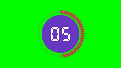 Animated Countdown Timer Displays Time With A Digital Clock Stock Footage 311563135