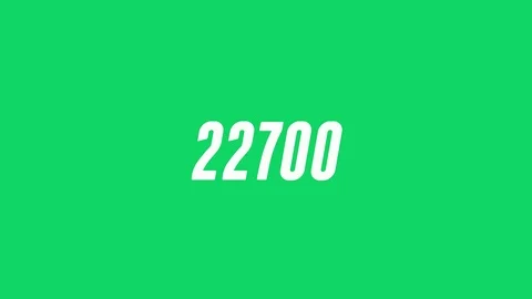 Animated counter 0-1000000 white jumping symbols on green background. 4k video Stock Footage 122457960