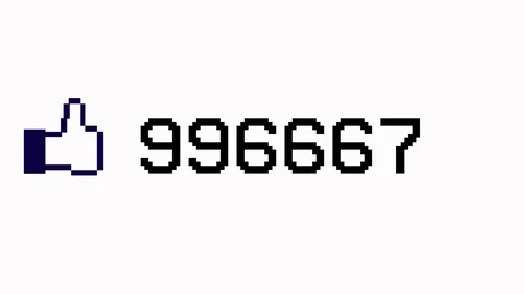 Animated counter quickly increasing to 1 million likes. Stock-Footage 76726715