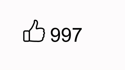 Animated counter quickly increasing to 1000 likes. Stock-Footage 76718788