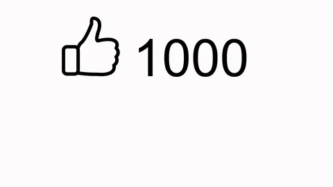 Animated counter quickly increasing to 1000 likes. Video stock 76719007
