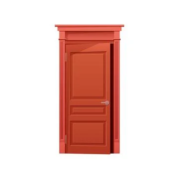 Animated cracked open door Illustration