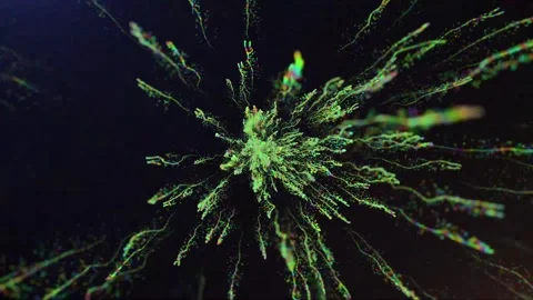 Animated Crazy 3D Particles. Video stock 297451398