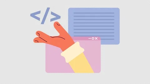 Animated creating website script Stock Footage 236992182