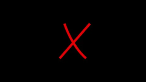 Animated cross Mark symbol false sign in style loop 스톡 동영상 335813643