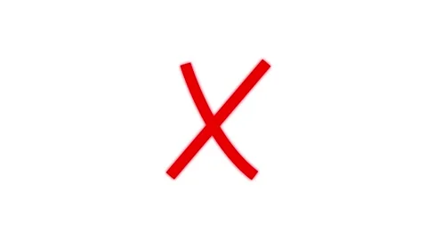 Animated cross Mark symbol false sign in style loop 스톡 동영상 335813644