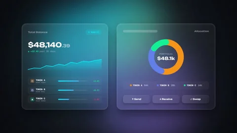 Animated Crypto Analytics Dashboard Stock Footage 345285060