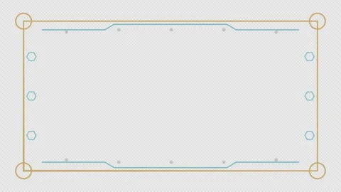 Animated Crypto Frame with Hexagon Patterns Stock Footage 346710789