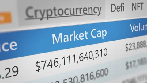Animated Cryptocurrency Market Capitalization Stock Footage 159242984
