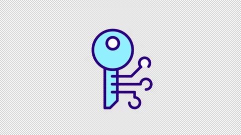 Animated cryptography color icon Stockbeeldmateriaal 220283525