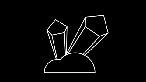 Animated crystal meth icons in thin line style 動画素材 315697910
