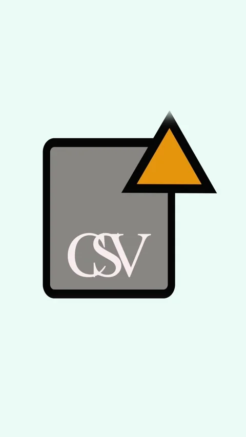 Animated csv upload graphic showing arrow and data processing vertical vide.. Stock Footage 321626958