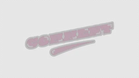 Animated cta button comment in retro pink bubble letters Stock Footage 320013940