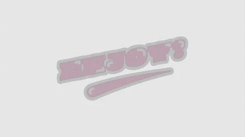 Animated cta button enjoy in retro pink bubble letters Stock Footage 320013754