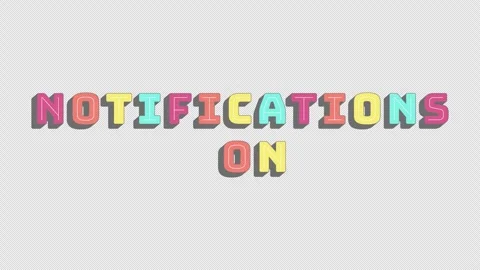 Animated cta button notifications on in bold typography Stock Footage 318062603