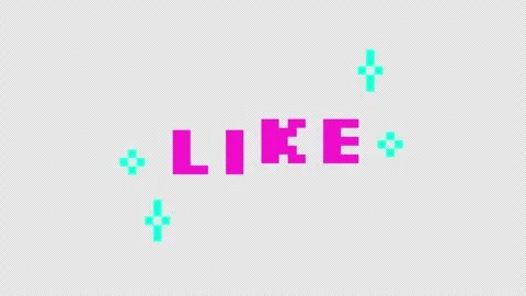 Animated cta button like in pink pixel typography Stock Footage 318444404