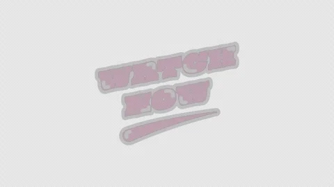 Animated cta button watch now in retro pink bubble letters Stock Footage 320014152