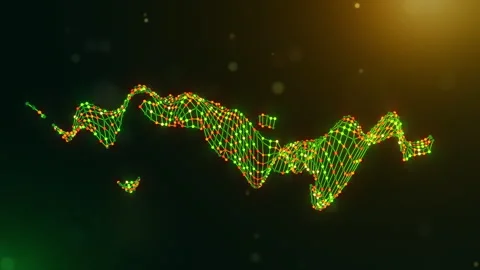 Animated Cuba Neural Network Technology Map Visualization Sequence Stock Footage 338156149