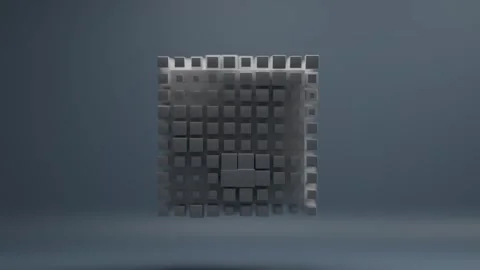 Animated Cube Grid Featuring Dynamic Motion and Geometric 3d Block Patterns Vidéo 331109603
