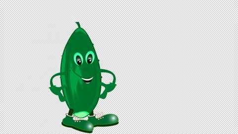 Animated cucumber on a blank background. Stock Footage 147252154