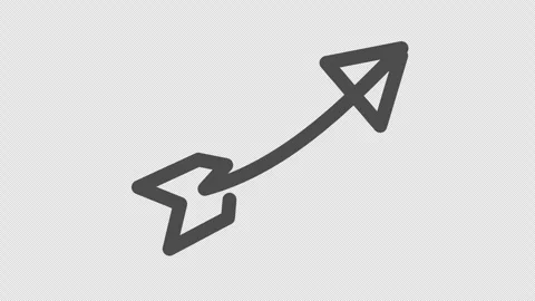 Animated cursor arrow icon. Navigation pointer line art in cartoon animation. Stock Footage 315097858