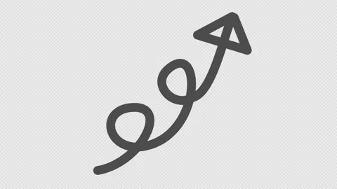 Animated cursor arrow icon. Navigation pointer line art in cartoon animation. Stock Footage 315098482