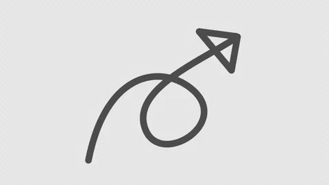 Animated cursor arrow icon. Navigation pointer line art in cartoon animation. Stock Footage 315098531