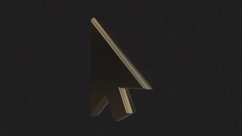 Animated Cursor Gold 3D Icon Loop Rotate Stockbeeldmateriaal 103332205