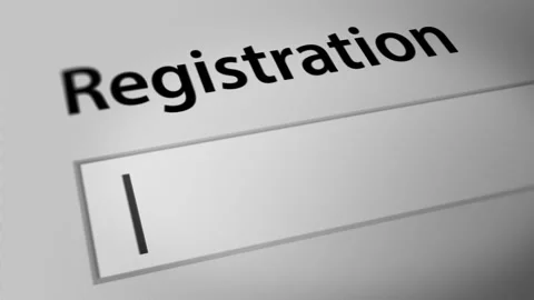 Animated Cursor With Registration Form Stock Footage 239734657