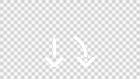Animated curved arrow indicator white line icons Stock Footage 342242938