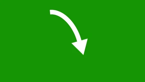 Animated Curved Arrow Line | Hand Drawn Motion Graphics VFX Overlay Stock Footage 340656154