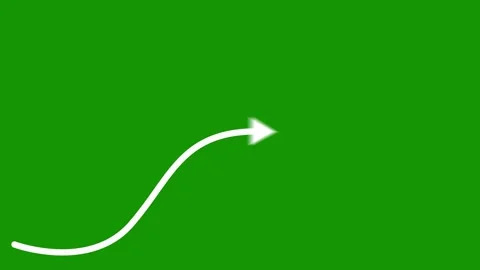 Animated Curved Arrow Line | Hand Drawn Motion Graphics VFX Overlay Stock Footage 340656386