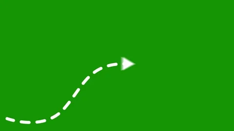 Animated Curved Arrow Line | Hand Drawn Motion Graphics VFX Overlay Stock Footage 340656395