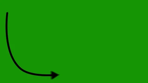 Animated Curved Arrow Line | Hand Drawn Motion Graphics VFX Overlay Stock Footage 340656403