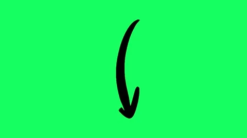 Animated curved down arrow video Stock Footage 330498063
