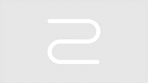 Animated curved geometric pathway white line icon Stock Footage 342242834