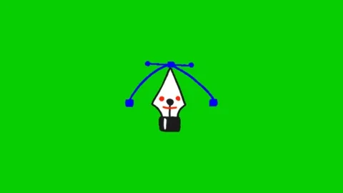 Animated Curved Pen Icon Motion Видео 340537451