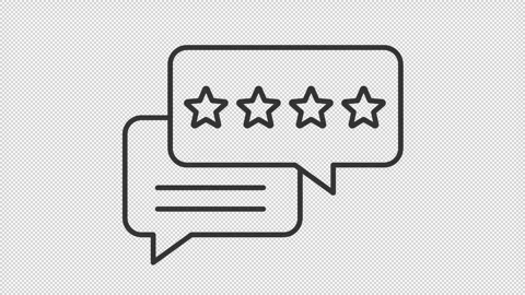 Animated customer feedback line icon Stock Footage 248226355