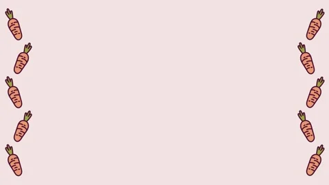 Animated cute carrots background dancing around the frame 스톡 동영상 307378166
