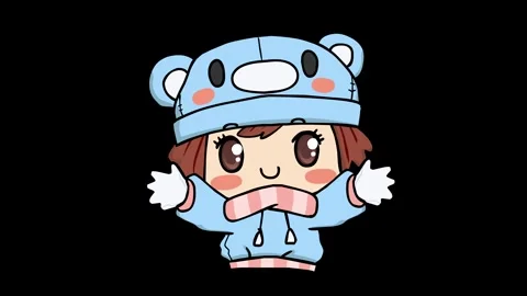 Animated Cute Kid Asking for a Hug - Transparent Background Видео 282777267