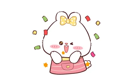 Animated Cute Polar Bear Clapping Congratulations - White Background Stock Footage 282789850