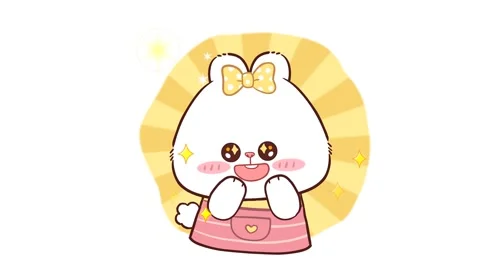 Animated Cute Polar Bear Dancing Joyfully - White Background Stock Footage 282789931