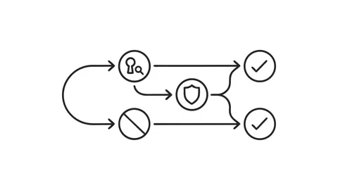 Animated Cyber Security User Authentication Access Control Line Drawing Icon Vídeos de archivo 337242443