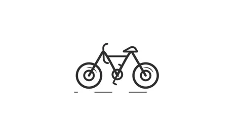 Animated cycle, cycle animation icon Video stock 300639323