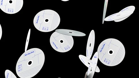 Animated dancing Blu Ray disks Stock Footage 90632026